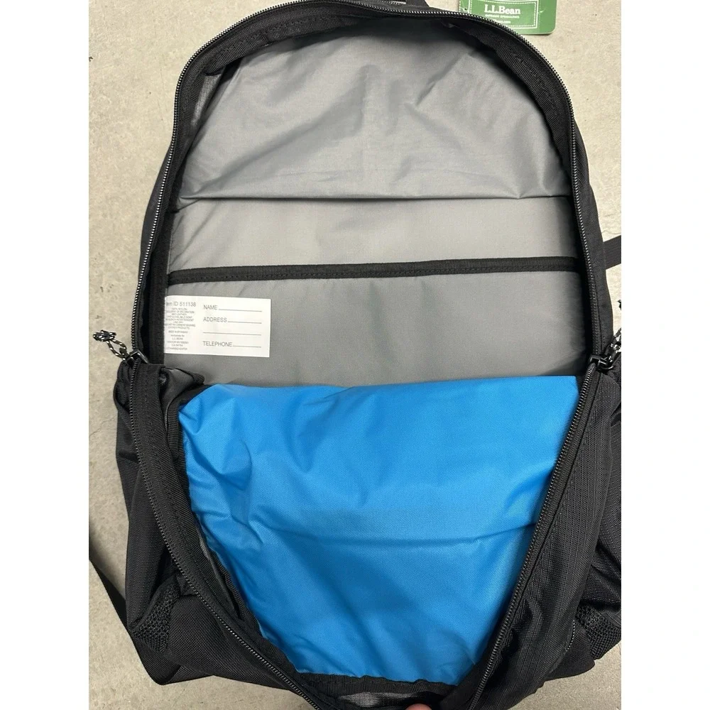 L.L.Bean Comfort Carry Laptop Pack 28L Black Backpack NWT 511138